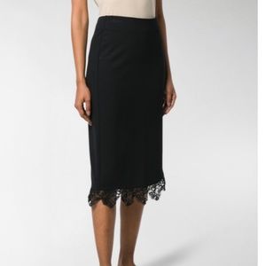Simone Rocha Pencil Skirt with Lace Trim
